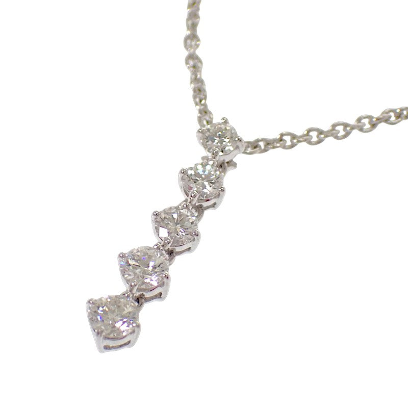 ミキモト MIKIMOTO ダイヤ ペンダント ネックレス K18ホワイトゴールド