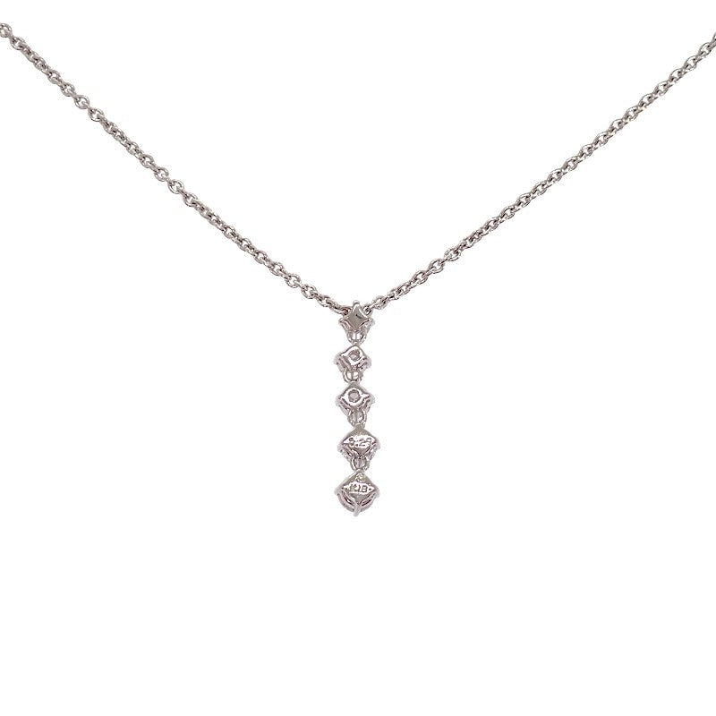 ミキモト MIKIMOTO ダイヤ ペンダント ネックレス K18ホワイトゴールド ダイヤモンド レディース【中古】【Aランク】