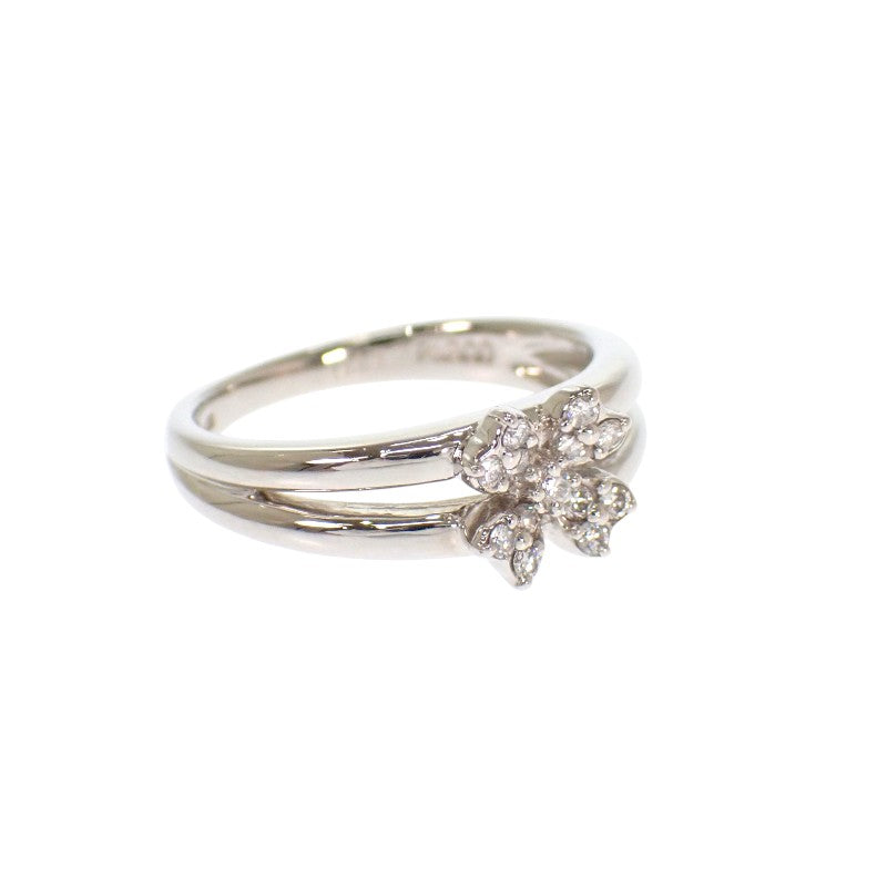 VANDOME Flower Ring Pt900 Platinum Diamond Ladies [Used] [A Rank]