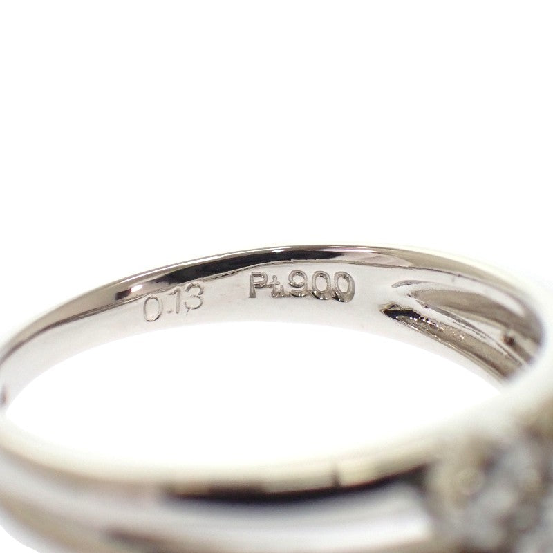 VANDOME Flower Ring Pt900 Platinum Diamond Ladies [Used] [A Rank]
