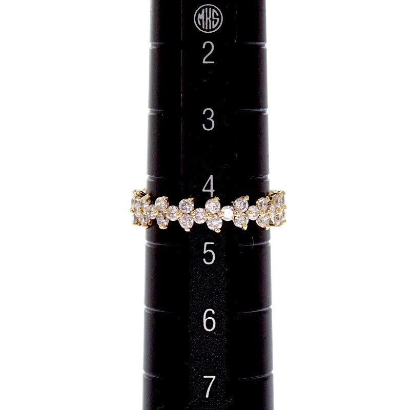 Design Jewelry Full Eternity Ring K18 Yellow Gold Diamond Women's [Used] [A Rank] Size 4.5