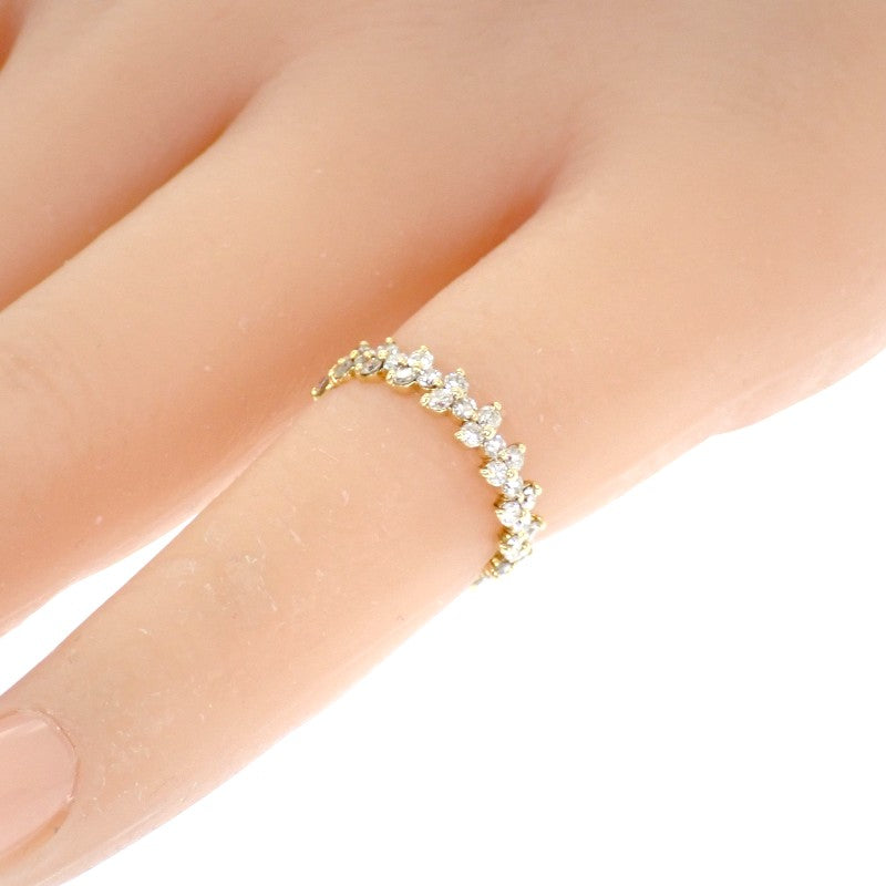 Design Jewelry Full Eternity Ring K18 Yellow Gold Diamond Women's [Used] [A Rank] Size 4.5