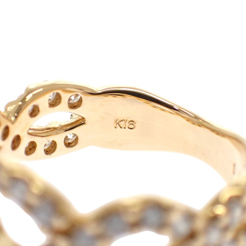 Designer Jewelry 11.5 Ring K18 Yellow Gold Diamond Women's [Used] [A Rank]