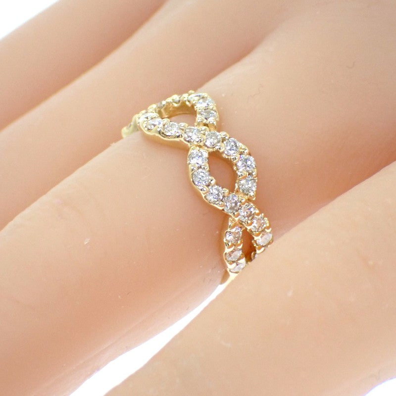 Designer Jewelry 11.5 Ring K18 Yellow Gold Diamond Women's [Used] [A Rank]