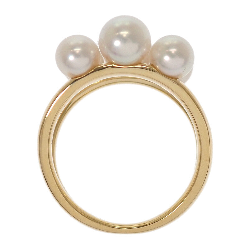 タサキ TASAKI デインジャー シグネチャー 12号 R-4497-18KYG リング K18イエローゴールド ホワイト あこや真珠 レディース【中古】【Aランク】