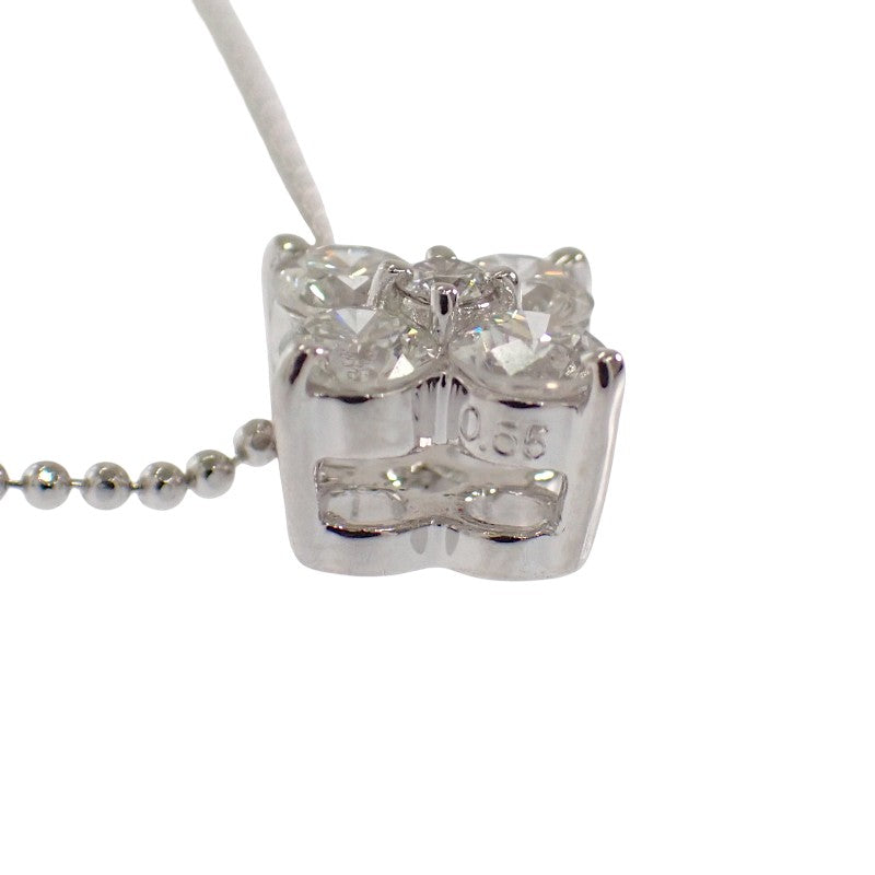 デザインジュエリー クローバー ネックレス Pt850プラチナ Pt900プラチナ ダイヤモンド レディース【中古】【Aランク】