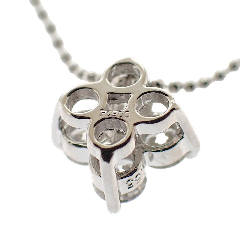 デザインジュエリー クローバー ネックレス Pt850プラチナ Pt900プラチナ ダイヤモンド レディース【中古】【Aランク】