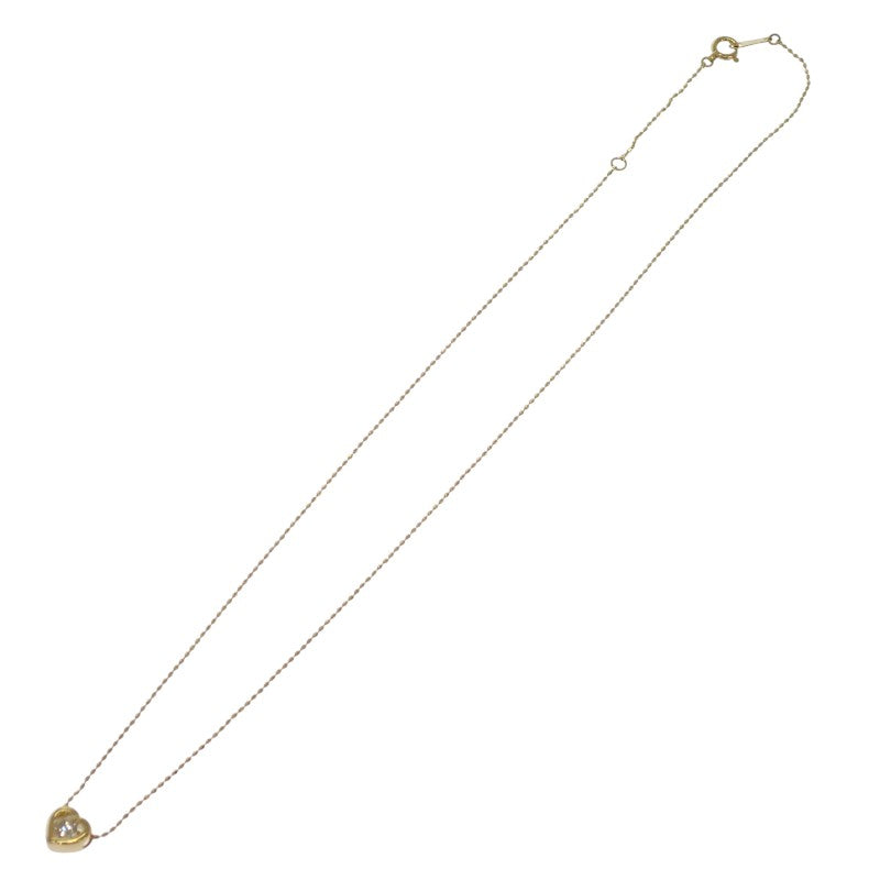 デザインジュエリー ハート ネックレス K18イエローゴールド ダイヤモンド レディース【中古】【Aランク】