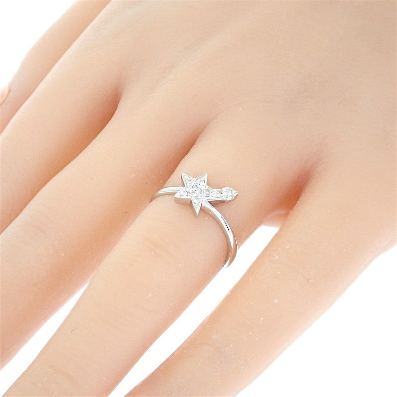 Designer Jewelry Star Ring 12.5 K18 White Gold Diamond Ladies [Used] [A Rank]