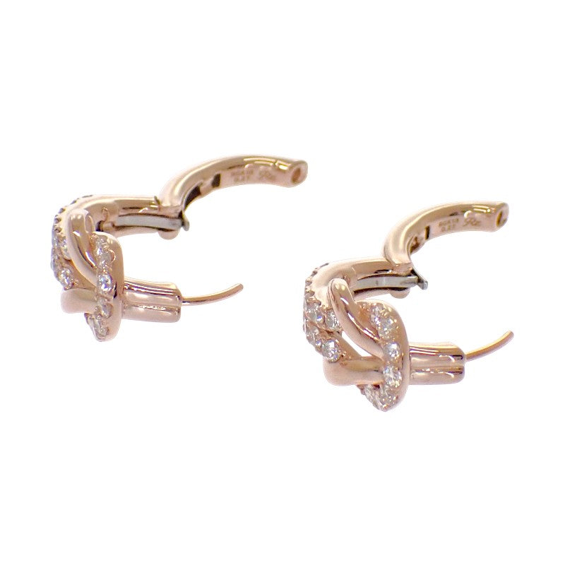 Designer Jewelry Earrings K18 Pink Gold Diamond Women's [Used] [A Rank]