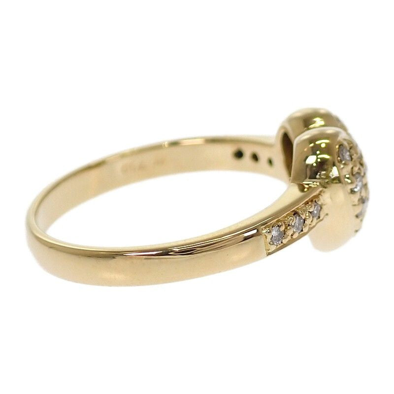 ポンテヴェキオ Ponte Vecchio ハート 10号 リング K18イエローゴールド ダイヤモンド レディース【中古】【Aランク】