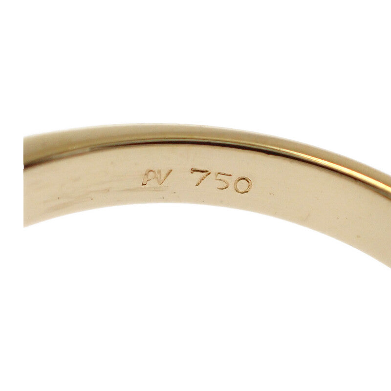 Ponte Vecchio Heart Ring K18 Yellow Gold Gold Diamond Women's Size 10 [Used] [A Rank]
