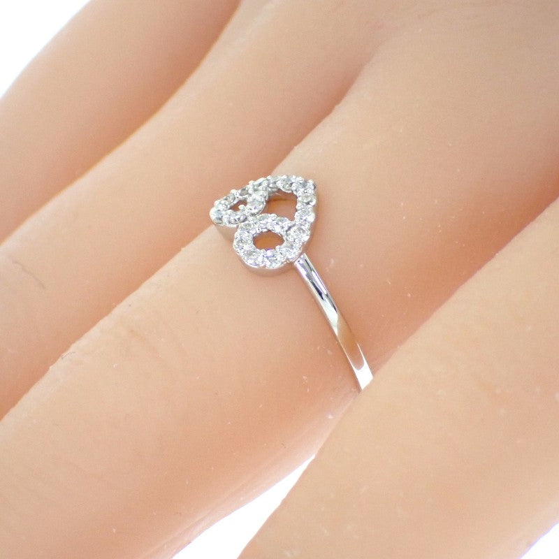 Design Jewelry Heart 11 Ring K18 White Gold Diamond Ladies