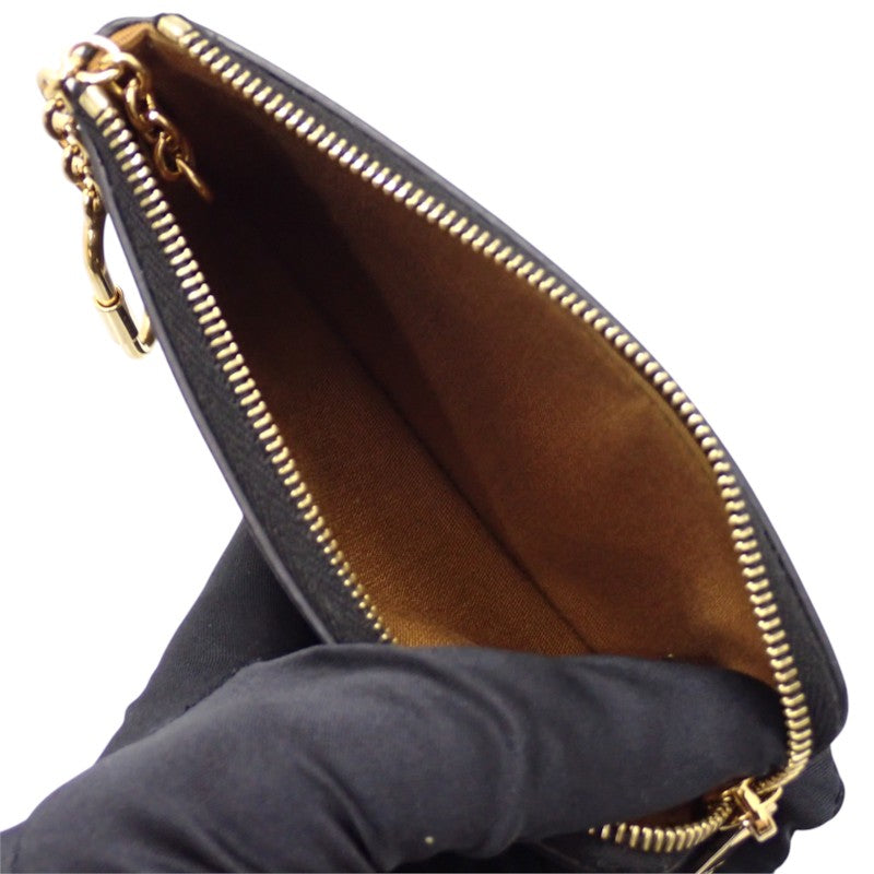 セリーヌ CELINE キーリング付き 10C662CA2.38NO コインケース ポリウレタン ブラック ゴールド金具 メンズ レディース【中古】【Aランク】