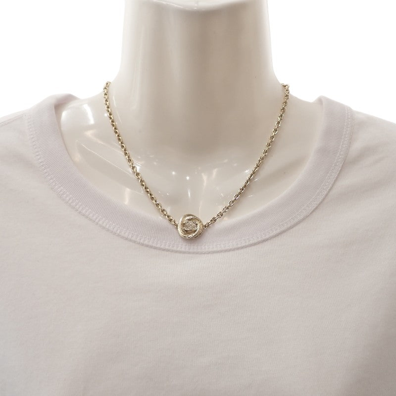 シャネル CHANEL CC チェーン チョーカー ペンダント L25S ABF860B20552 ネックレス メタル ラインストーン ゴールド レディース【中古】【Aランク】