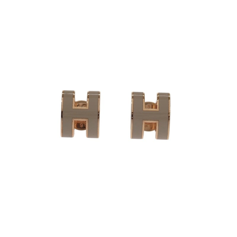 エルメス HERMES ミニ ポップ H H608002FO ピアス メタル ピンク