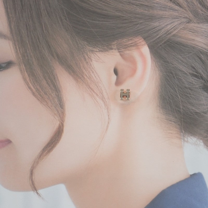 エルメス HERMES ミニ ポップ H H608002FO ピアス メタル ピンク