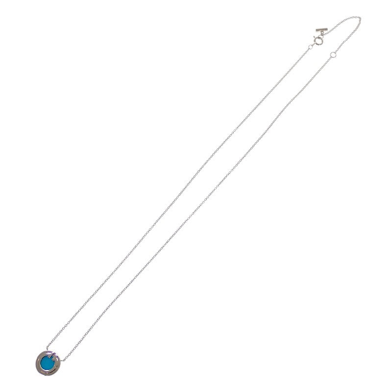ティファニー TIFFANY&Co. サークル ペンダント 67467701 ネックレス K18ホワイトゴールド ターコイズ レディース【中古】【Aランク】