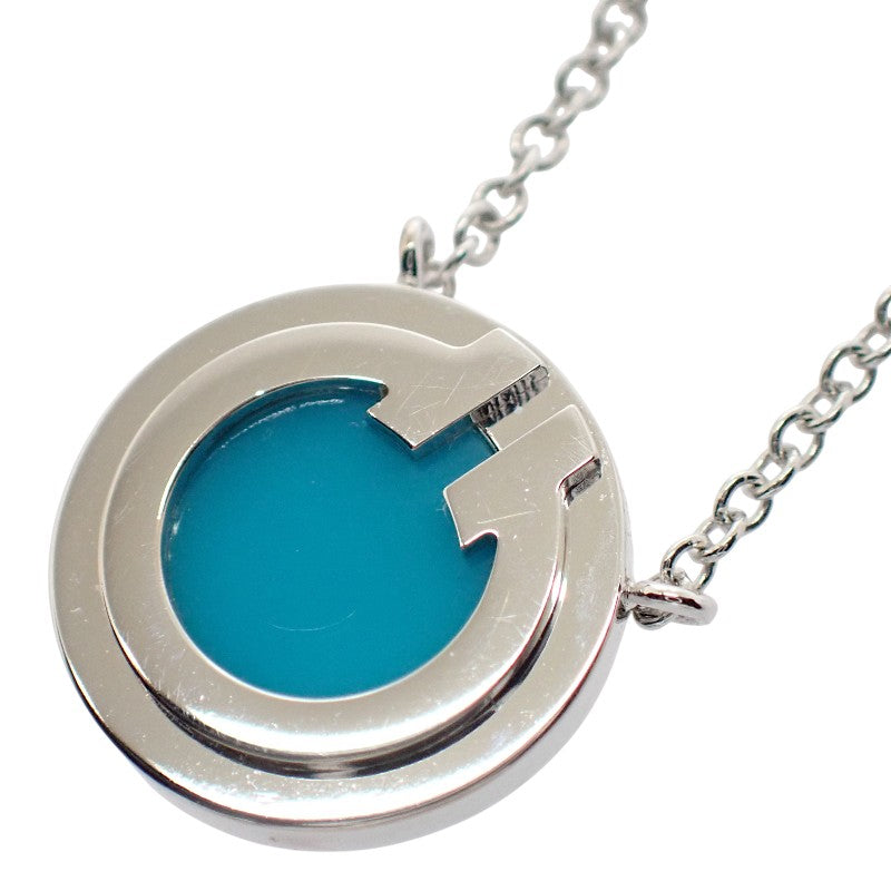 ティファニー TIFFANY&Co. サークル ペンダント 67467701 ネックレス K18ホワイトゴールド ターコイズ レディース【中古】【Aランク】