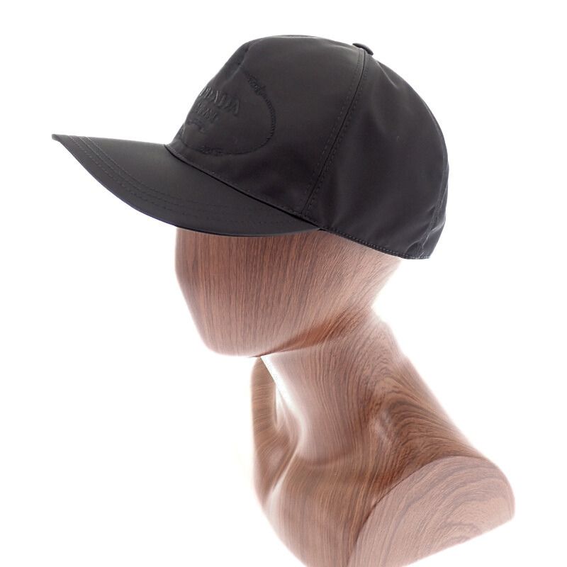 プラダ PRADA Re-Nylon ベースボール S 1HC179_2DMI_F0002 キャップ ナイロン ブラック レディース メンズ【中古】【Aランク】
