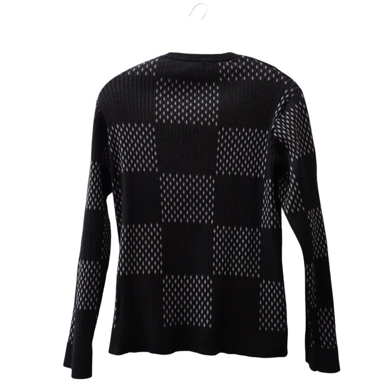 【商談中/対象者以外注文不可】ルイヴィトン LOUIS VUITTON ダミエクルーネック XL ニット コットン ナイロン ブラック メンズ【中古】【ABランク】