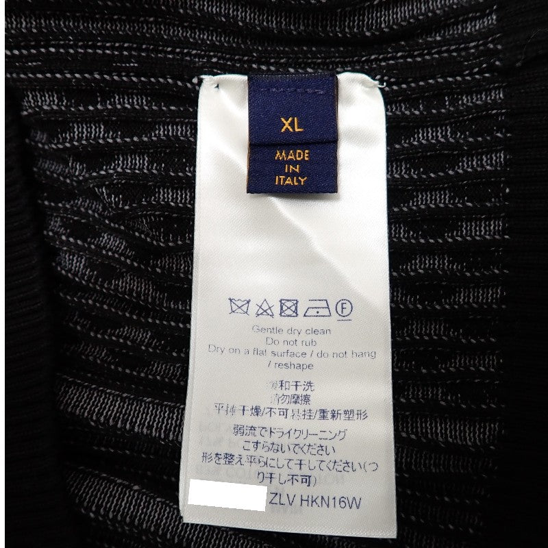 【商談中/対象者以外注文不可】ルイヴィトン LOUIS VUITTON ダミエクルーネック XL ニット コットン ナイロン ブラック メンズ【中古】【ABランク】