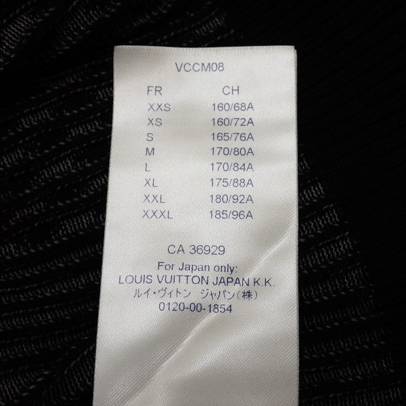 【商談中/対象者以外注文不可】ルイヴィトン LOUIS VUITTON ダミエクルーネック XL ニット コットン ナイロン ブラック メンズ【中古】【ABランク】