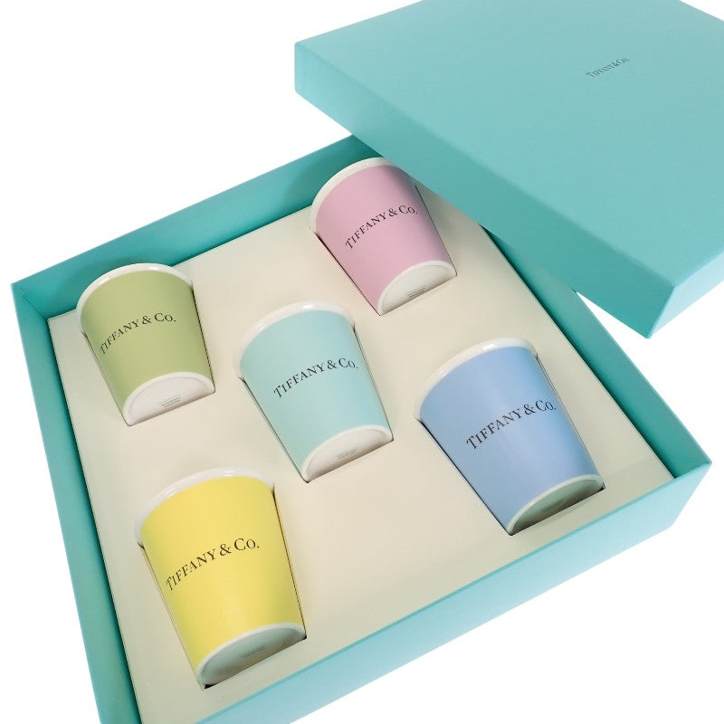 ティファニー TIFFANY&Co. コーヒーカップ ボーンチャイナ 5個セット 71364488 グラス 陶磁器 マルチカラー 5カラー ユニセックス【中古】【Sランク】