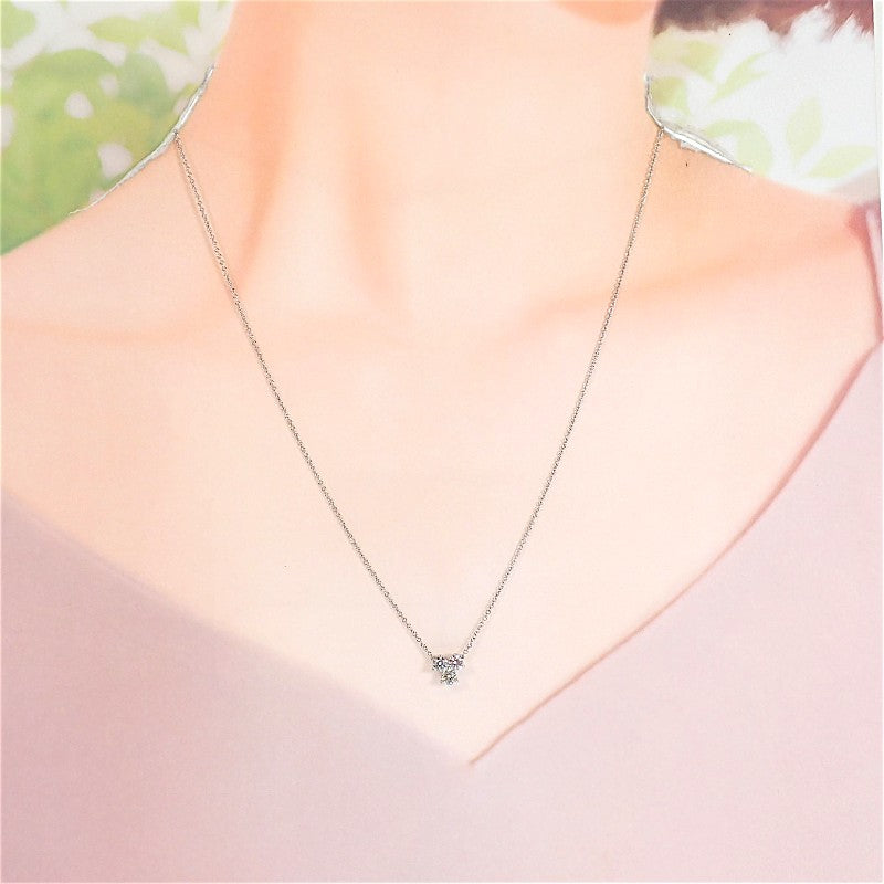 Tiffany & Co. Aria Pendant Necklace Pt950 Platinum Diamond Women's [Used] [A Rank]