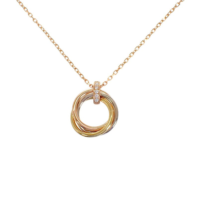 カルティエ CARTIER トリニティ B7058700 ネックレス K18イエローゴールド K18ピンクゴールド K18ホワイトゴールド ダイヤモンド レディース【中古】【Aランク】