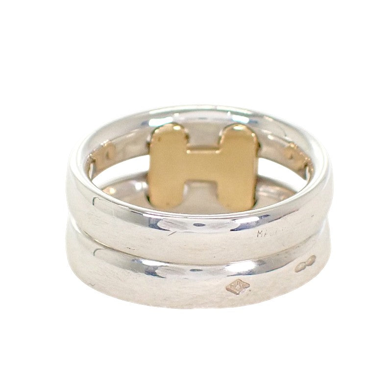 HERMES Olympe Ring 11.5 (US Size 6) 52 K18 Yellow Gold Silver 925 Women's Men's [Used] [A Rank]