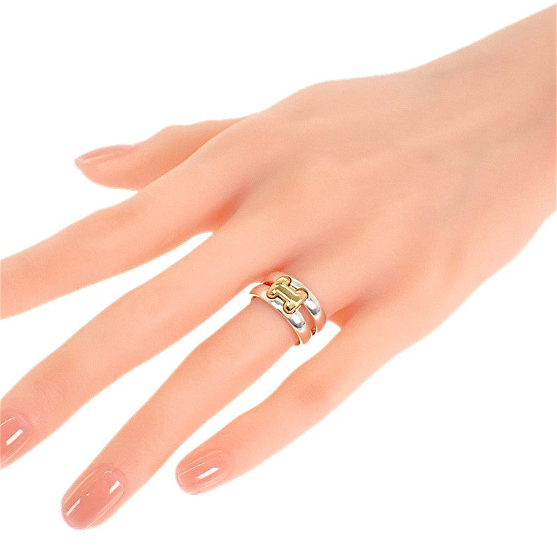 HERMES Olympe Ring 11.5 (US Size 6) 52 K18 Yellow Gold Silver 925 Women's Men's [Used] [A Rank]