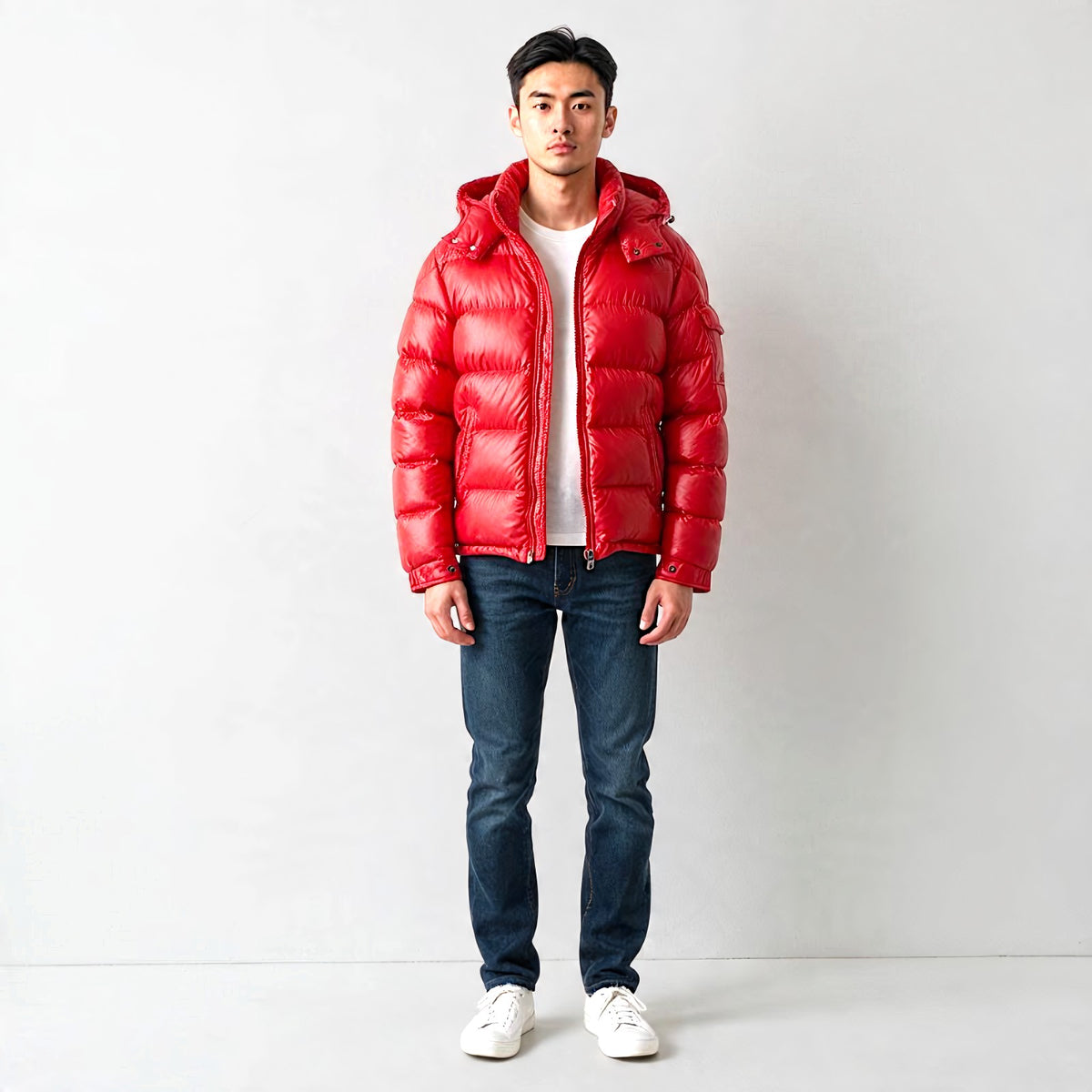 モンクレール MONCLER MAYA マヤ 1 C20914036605 68950 ダウンジャケット ナイロン ダウン90%/フェザー10％ レッド メンズ【中古】【ABランク】