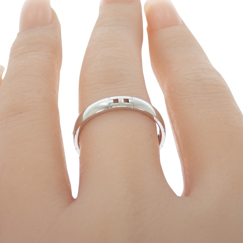 エルメス HERMES ヘラクレス 18号 リング K18ホワイトゴールド #59 メンズ【中古】【Aランク】