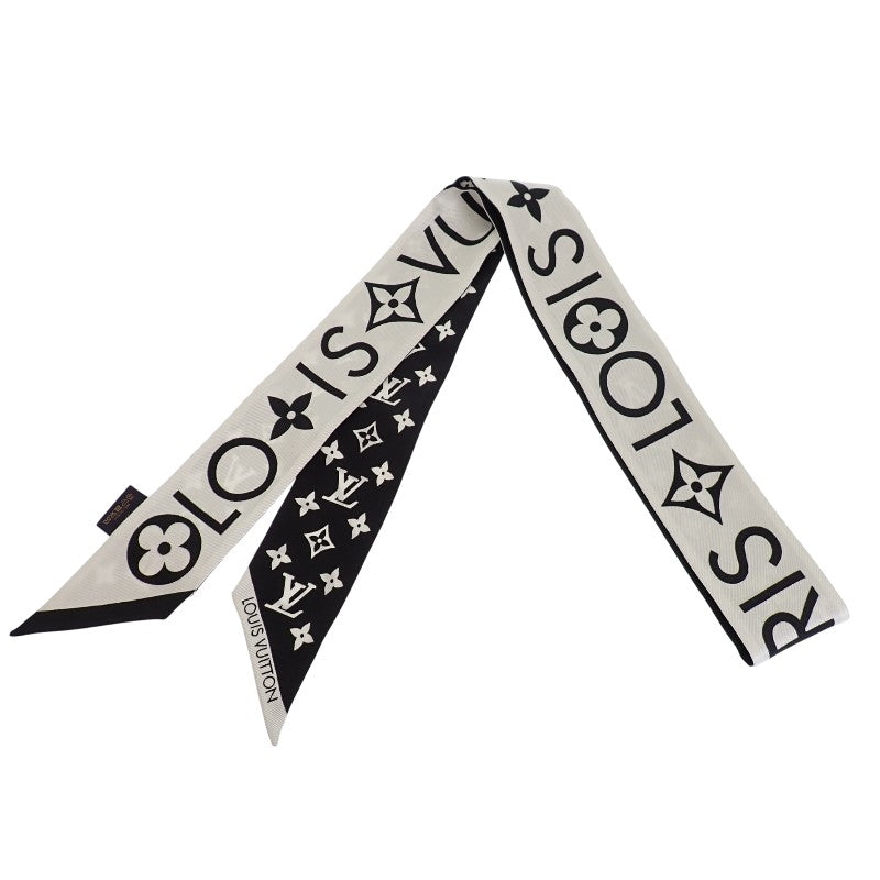 ルイヴィトン LOUIS VUITTON バンドーBB モノグラムインフィニティ M90682 スカーフ シルク ブラック ホワイト ブロン レディース【中古】【Aランク】