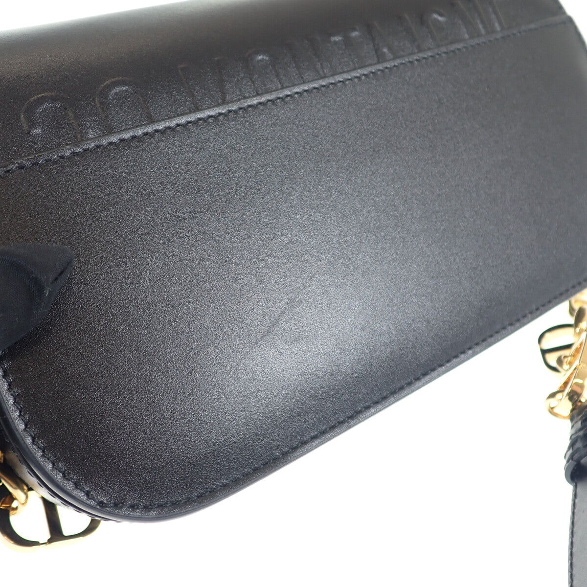 Dior 30 Montaigne Avenue Bag Small M9261UMOA_M900 Shoulder Bag Calf Black Gold Hardware Women's [Used] [A Rank]
