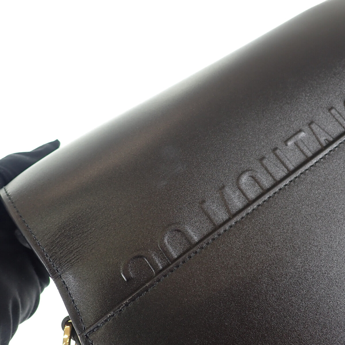 Dior 30 Montaigne Avenue Bag Small M9261UMOA_M900 Shoulder Bag Calf Black Gold Hardware Women's [Used] [A Rank]