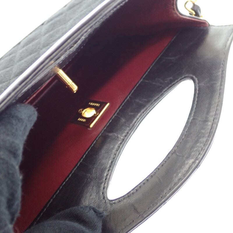 シャネル CHANEL シャネル31 ヴィンテージ 2WAYバッグ ショルダーバッグ ラムスキン コットン ブラック レディース【中古】【ABランク】