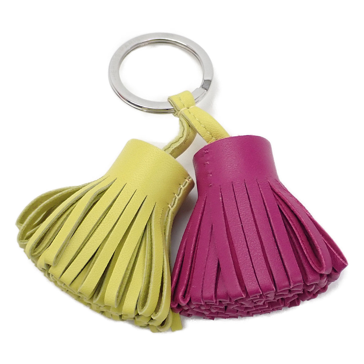 エルメス HERMES カルメン ウノドス チャーム キーリング アニョーミロ ローズパープル ライム レディース【中古】【Aランク】