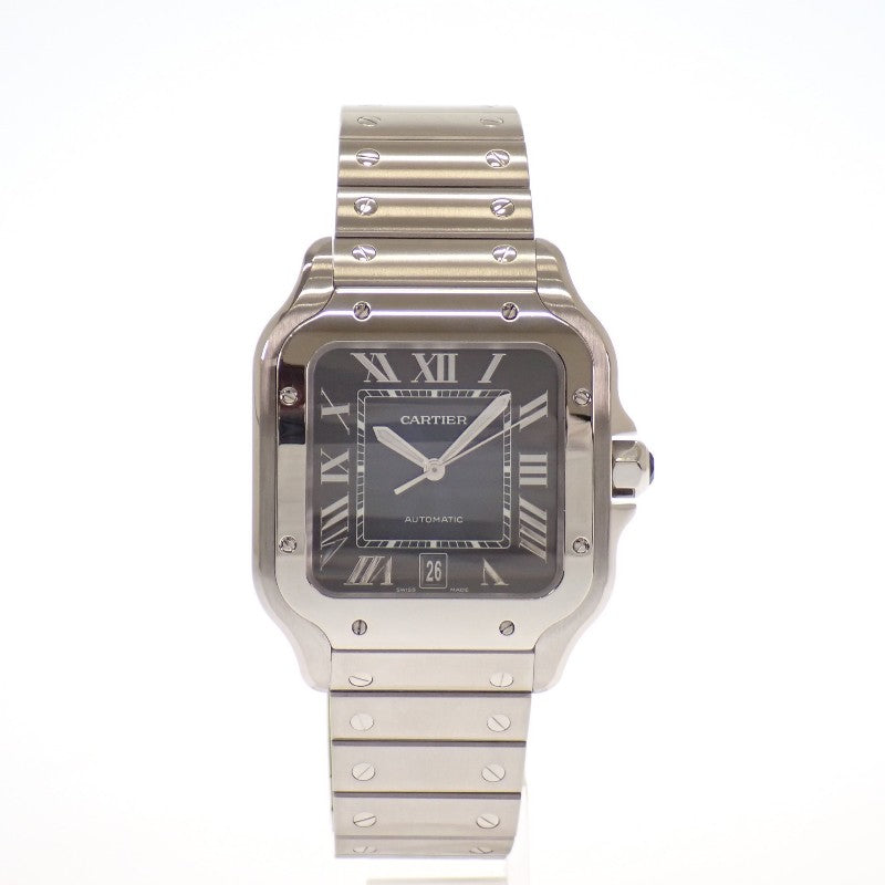 【商談中/対象者以外注文不可】カルティエ CARTIER サントス ドゥ LM WSSA0030 腕時計 ステンレススチール 自動巻き ブルー文字盤 メンズ【中古】【Aランク】