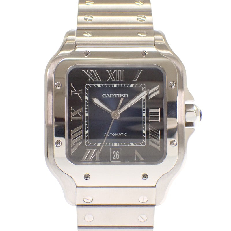 【商談中/対象者以外注文不可】カルティエ CARTIER サントス ドゥ LM WSSA0030 腕時計 ステンレススチール 自動巻き ブルー文字盤 メンズ【中古】【Aランク】