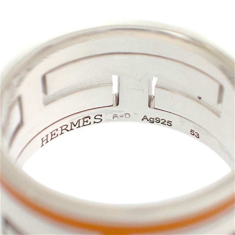 エルメス HERMES ムーブ アッシュ 13号 リング シルバー925 オレンジ メンズ レディース【中古】【ABランク】