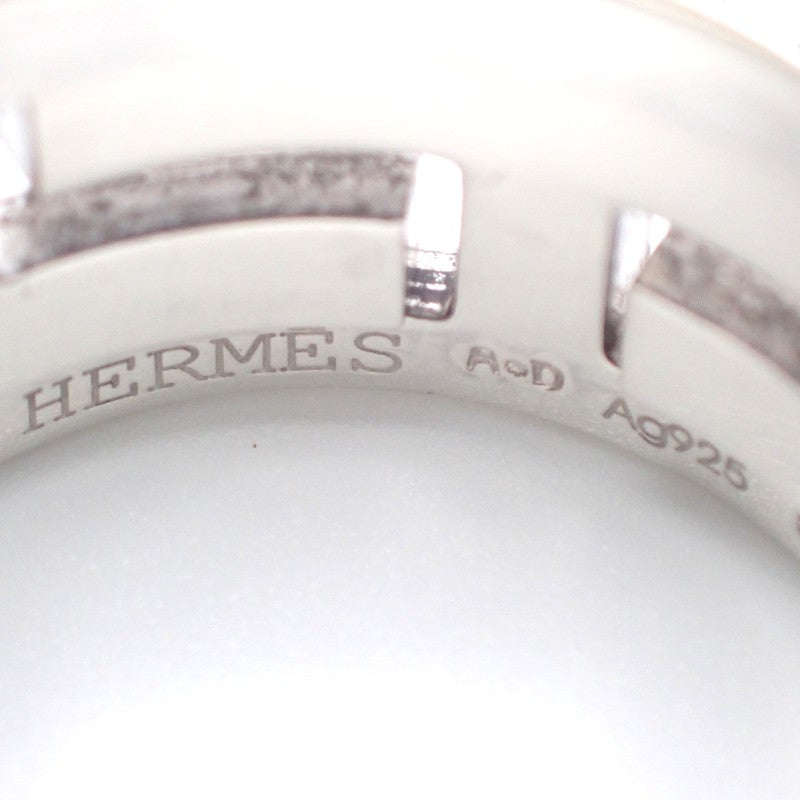 エルメス HERMES ムーブ アッシュリング 11号 リング シルバー925 ライトブルー 51 レディース メンズ【中古】【ABランク】