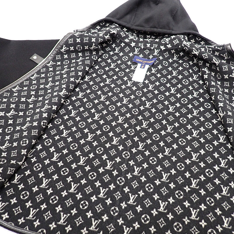 Louis Vuitton Hooded Cape Monogram 20SS 38 1A5TSD Poncho Wool Black Women's Men's [Used] [A Rank]