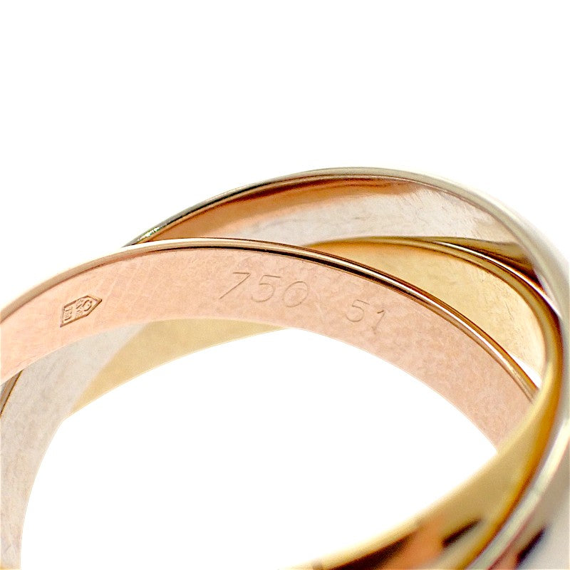 Cartier Must de Cartier Trinity Ring MM Size 11 40078983 Ring K18 Yellow Gold K18 Pink Gold K18 White Gold Gold 51 Women's [Used] [A Rank]