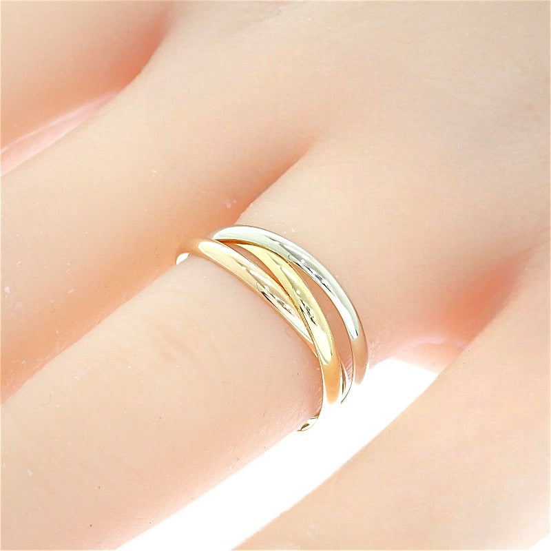 Cartier Le Must de Cartier Trinity XS Ring Size 14 K18 Yellow Gold K18 Pink Gold K18 White Gold #54 Women's Men's [Used] [A Rank]