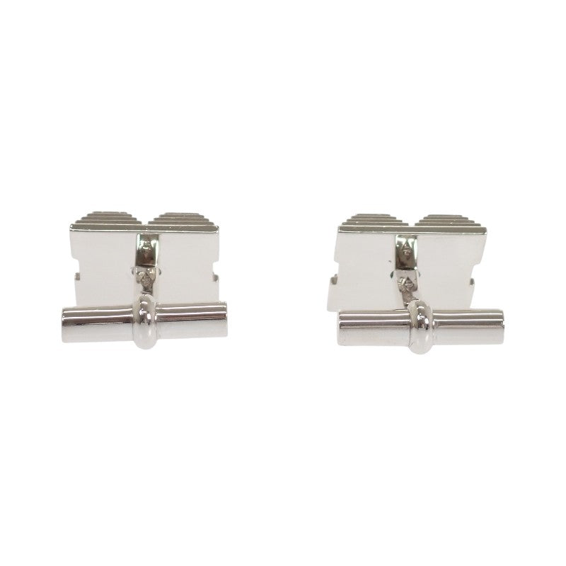 HERMES H Logo Cufflinks Cuff Buttons Cuffs Silver 925 Men's [Used] [AB Rank]