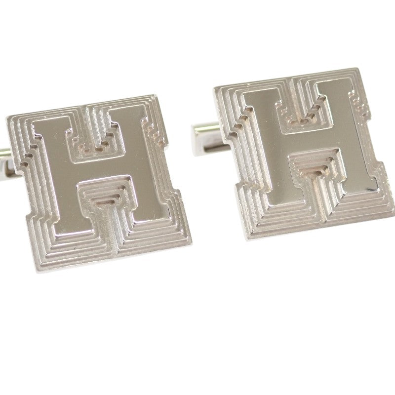 エルメス HERMES Hロゴ カフリンクス カフスボタン カフス シルバー925 メンズ【中古】【ABランク】