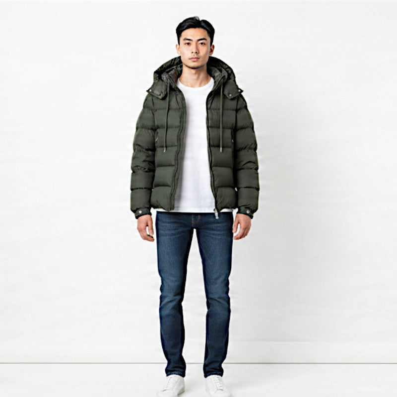 MONCLER CARDERE 1 I20911A00182 54A81 Down Jacket Polyester Down 90%/Feather 10% Khaki Men's [Used] [A Rank]