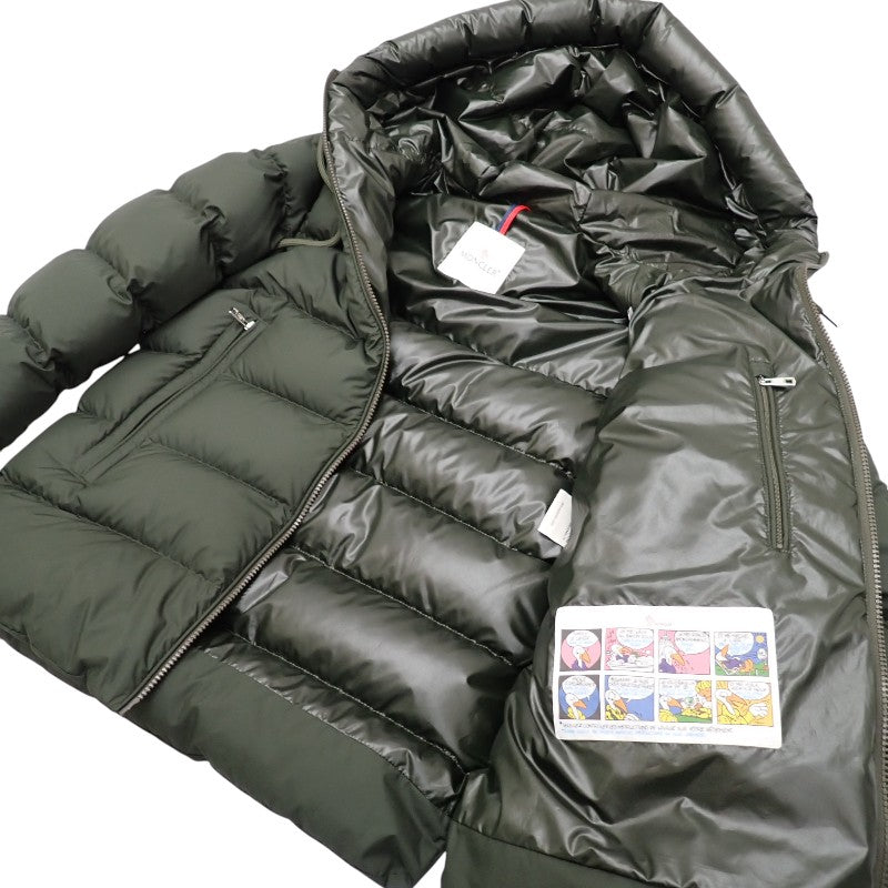 モンクレール MONCLER CARDERE 1 I20911A00182 54A81 ダウンジャケット ポリエステル ダウン90%/フェザー10％ カーキ メンズ【中古】【Aランク】